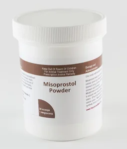 Misoprostol powder for horses treats and prevents colonic ulcers by protecting the stomach lining and also decreasing stomach acid formation.