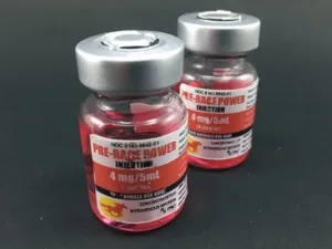 Pre Race Power Injection is a newly developed potent lactic acid muscle enzyme inhibitor. This formula that has been developed has unique actions