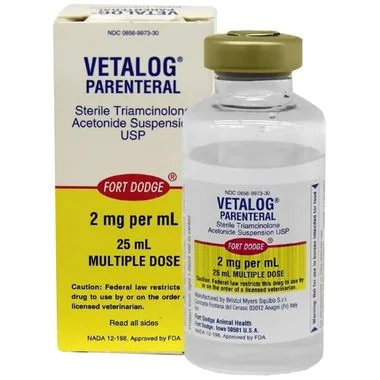 vetalog inj for dogs is available for veterinary use as a sterile suspension in vials providing 2 mg or 6 mg triamcinolone acetonide per mL with 0.9%