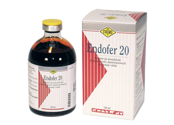 Endofer 20 is an injectable solution containing iron dextran as the active ingredient. It is primarily used to prevent and treat iron deficiency anemia