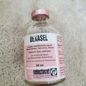 Dexasel is a veterinary product that contains dexamethasone, a potent corticosteroid used for its anti-inflammatory, immunosuppressive, and anti-allergic