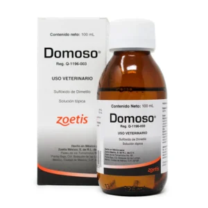 Domoso (DMSO) is an effective treatment for inflammation, pain relief, and swelling in horses. Its ability to penetrate tissues and enhance the effects