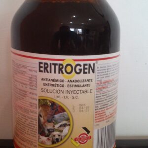 Eritrogen is a veterinary medication primarily used to treat certain conditions related to anemia in animals, particularly in equine and livestock.