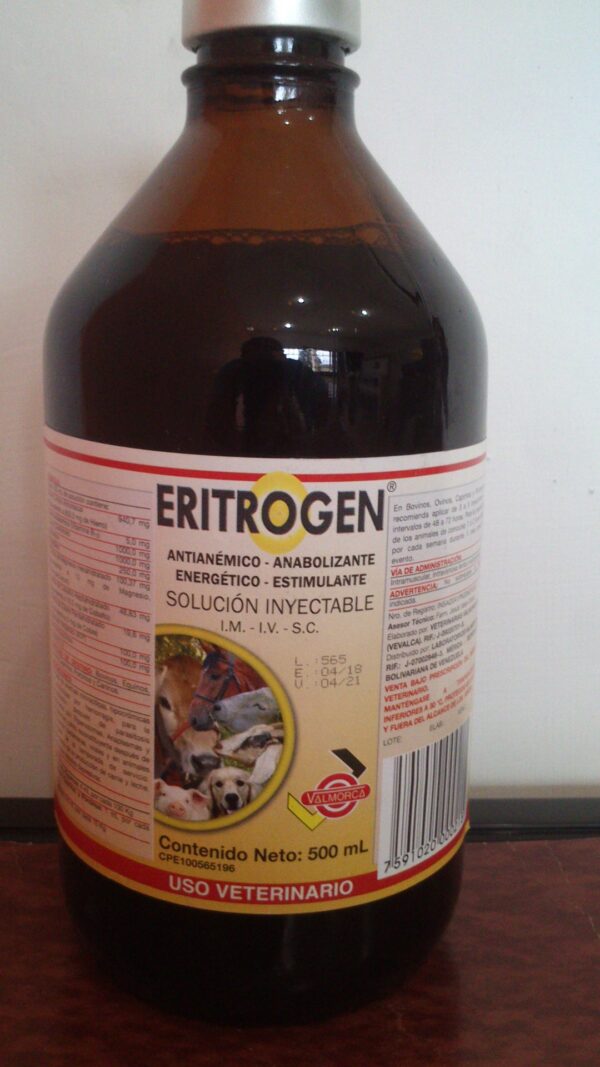 Eritrogen is a veterinary medication primarily used to treat certain conditions related to anemia in animals, particularly in equine and livestock.