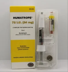 humatrope 72iu injection is a brand of human growth hormone (somatropin) produced by recombinant DNA technology. It is used in both humans and veterinary